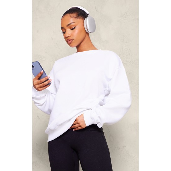 White Oversized Fitting Sweatshirt White Oversized Fitting Sweatshirt