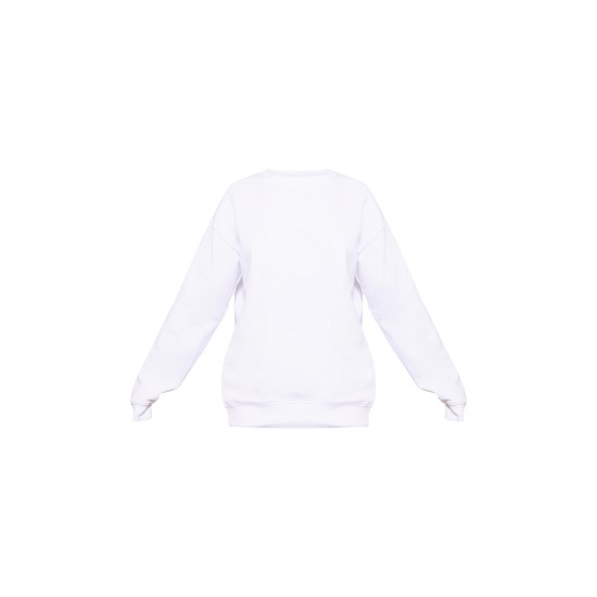 White Oversized Fitting Sweatshirt White Oversized Fitting Sweatshirt