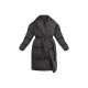 Maternity Black Oversized Collar Belted Longline Puffer Coat Maternity Black Oversized Collar Belted Longline Puffer Coat