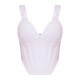 White Bandage Dip Hem Bust Cup Corset White Bandage Dip Hem Bust Cup Corset