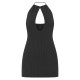 Black Fine Knit Halterneck Mini Dress Black Fine Knit Halterneck Mini Dress