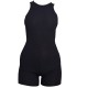 Black Ribbed Racer Neck Unitard Black Ribbed Racer Neck Unitard