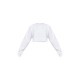 White Crop Oversized Fit Sweatshirt White Crop Oversized Fit Sweatshirt