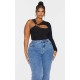 Plus Black Cut Out Ring Detail Long Sleeve Bodysuit Plus Black Cut Out Ring Detail Long Sleeve Bodysuit