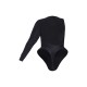 Plus Black Cut Out Ring Detail Long Sleeve Bodysuit Plus Black Cut Out Ring Detail Long Sleeve Bodysuit