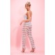 Silver Tassel Sequin Corset Bandeau Jumpsuit Silver Tassel Sequin Corset Bandeau Jumpsuit