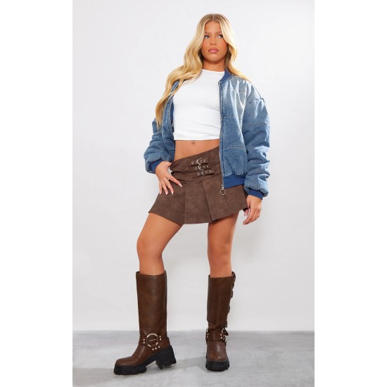 Vintage Mid Wash Quilted Oversized Denim Bomber Jacket Vintage Mid Wash Quilted Oversized Denim Bomber Jacket
