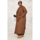 Plus Dark Brown Maxi Belted Quilted Coat Plus Dark Brown Maxi Belted Quilted Coat