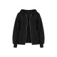 PRETTYLITTLETHING Black Premium Embroidered Zip Front Oversized Hoodie PRETTYLITTLETHING Black Premium Embroidered Zip Front Oversized Hoodie