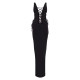 Petite Black Double Layer Lace Up Detail Maxi Dress Petite Black Double Layer Lace Up Detail Maxi Dress
