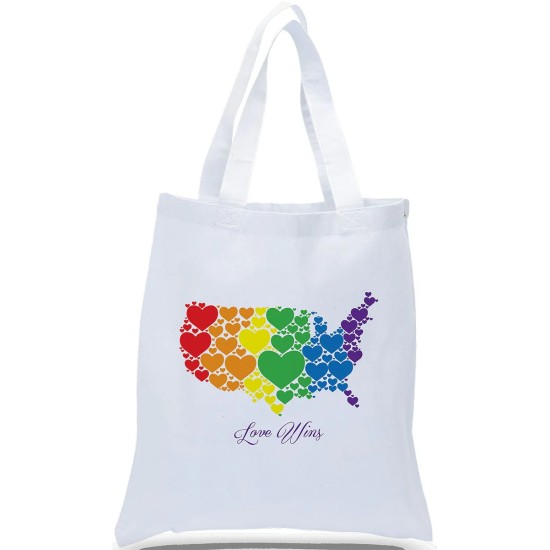 "Love Wins" USA in Hearts and Rainbow Colors "Love Wins" USA in Hearts and Rainbow Colors