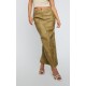 Premium Olive Washed Faux Leather Maxi Skirt Premium Olive Washed Faux Leather Maxi Skirt