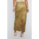 Premium Olive Washed Faux Leather Maxi Skirt Premium Olive Washed Faux Leather Maxi Skirt