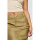 Premium Olive Washed Faux Leather Maxi Skirt Premium Olive Washed Faux Leather Maxi Skirt