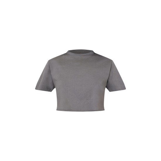 Cotton Charcoal Oversized Crop T-Shirt Cotton Charcoal Oversized Crop T-Shirt