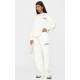 Cream Contrast Embroidered Saint Louis Low Rise Wide Leg Sweatpants Cream Contrast Embroidered Saint Louis Low Rise Wide Leg Sweatpants