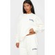 Cream Contrast Embroidered Saint Louis Low Rise Wide Leg Sweatpants Cream Contrast Embroidered Saint Louis Low Rise Wide Leg Sweatpants