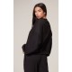 PRETTYLITTLETHING Black Boxy Embroidered Sweatshirt PRETTYLITTLETHING Black Boxy Embroidered Sweatshirt