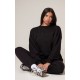 PRETTYLITTLETHING Black Boxy Embroidered Sweatshirt PRETTYLITTLETHING Black Boxy Embroidered Sweatshirt