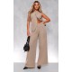Taupe Woven Tailored Wide Leg Pleated Pants Taupe Woven Tailored Wide Leg Pleated Pants