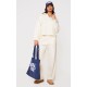 Cream Knitted Polo Neck Sweater And Wide Leg Pants Set Cream Knitted Polo Neck Sweater And Wide Leg Pants Set
