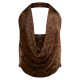 Brown Mesh Printed Halter Neck Top Brown Mesh Printed Halter Neck Top