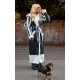 Black Faux Leather Oversized Lapel Borg Lined Belted Coat Black Faux Leather Oversized Lapel Borg Lined Belted Coat