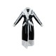 Black Faux Leather Oversized Lapel Borg Lined Belted Coat Black Faux Leather Oversized Lapel Borg Lined Belted Coat
