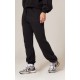 PRETTYLITTLETHING Black Oversized Embroidered Cuffed Sweatpants PRETTYLITTLETHING Black Oversized Embroidered Cuffed Sweatpants