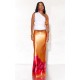 White Stretch Slinky Ruched Side Long Top White Stretch Slinky Ruched Side Long Top