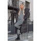 Black Chevron Quilted Maxi Puffer Coat Black Chevron Quilted Maxi Puffer Coat
