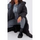 Black Chevron Quilted Maxi Puffer Coat Black Chevron Quilted Maxi Puffer Coat