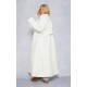 White Boucle Oversized Tie Waist Maxi Coat White Boucle Oversized Tie Waist Maxi Coat
