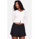 Black Tailored Woven Box Pleat Skater Skort Black Tailored Woven Box Pleat Skater Skort