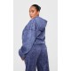 Shape Navy Embroidery Washed Zip Through Hoodie Shape Navy Embroidery Washed Zip Through Hoodie