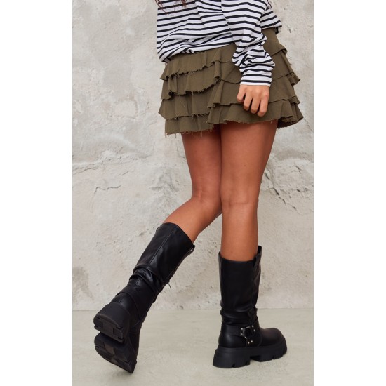 Khaki Twill Rara Mini Skirt Khaki Twill Rara Mini Skirt