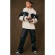 Black Borg Lined Panelled Cropped Aviator Black Borg Lined Panelled Cropped Aviator