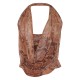 Brown Mesh Snake Printed Halter Neck Top Brown Mesh Snake Printed Halter Neck Top