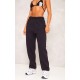 Black Sweat Cuffed High Waist Sweatpants Black Sweat Cuffed High Waist Sweatpants