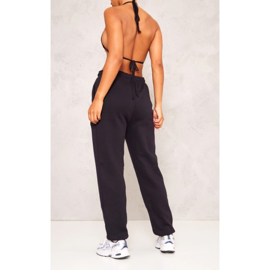 Black Sweat Cuffed High Waist Sweatpants Black Sweat Cuffed High Waist Sweatpants