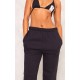 Black Sweat Cuffed High Waist Sweatpants Black Sweat Cuffed High Waist Sweatpants