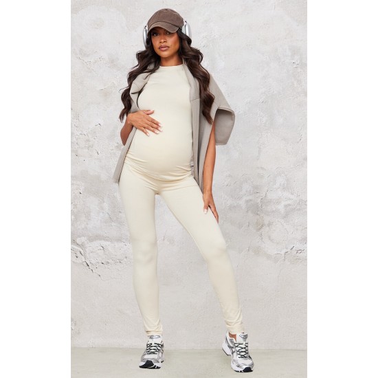 Maternity Stone Marl Short Sleeve T-shirt Maternity Stone Marl Short Sleeve T-shirt