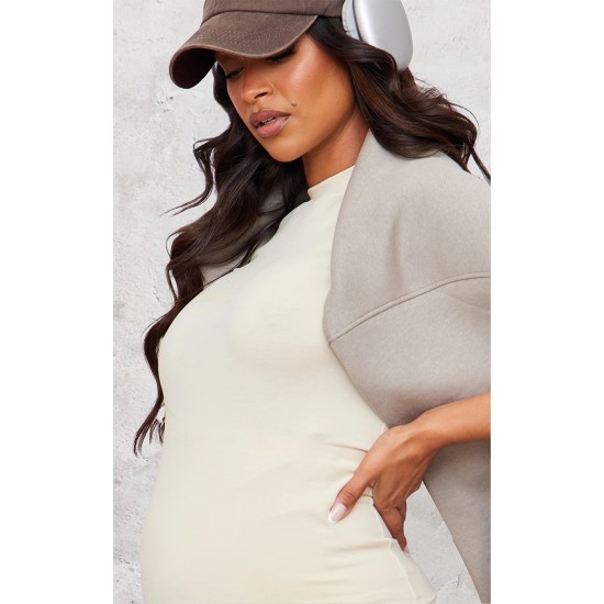 Maternity Stone Marl Short Sleeve T-shirt Maternity Stone Marl Short Sleeve T-shirt