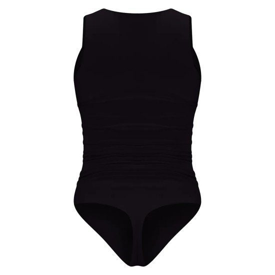 Black Slinky Cut Out Front Bodysuit Black Slinky Cut Out Front Bodysuit