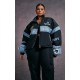 Plus Black Oversized Graphic Zipped Racer Bomber Jacket Plus Black Oversized Graphic Zipped Racer Bomber Jacket