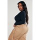 Plus Black Soft Touch V Neck Long Sleeve Top Plus Black Soft Touch V Neck Long Sleeve Top