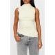 Stone High Neck Ruched Asymmetrical Long Top Stone High Neck Ruched Asymmetrical Long Top