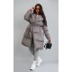 Maternity Grey Oversized Collar Belted Longline Puffer Maternity Grey Oversized Collar Belted Longline Puffer