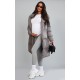 Maternity Grey Oversized Collar Belted Longline Puffer Maternity Grey Oversized Collar Belted Longline Puffer