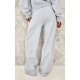 Tall Grey Marl Baltimore Borg Applique Detail Wide Leg Sweatpants Tall Grey Marl Baltimore Borg Applique Detail Wide Leg Sweatpants
